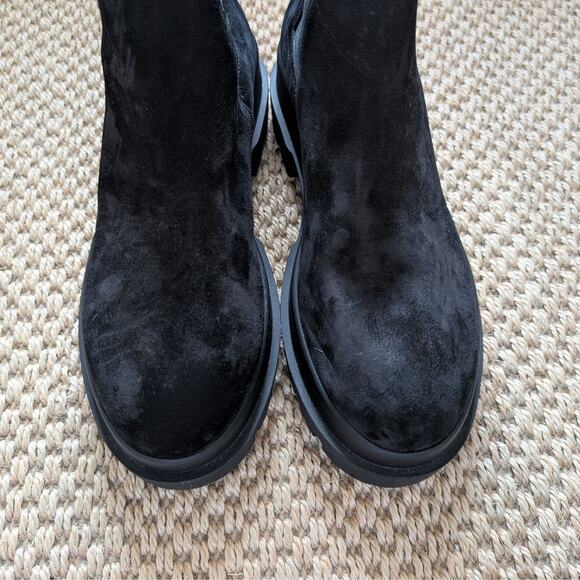 LA CANADIENNE Braydon Waterproof Suede Leather Black Lug Sole Chelsea Boot 39 - Picture 6 of 10